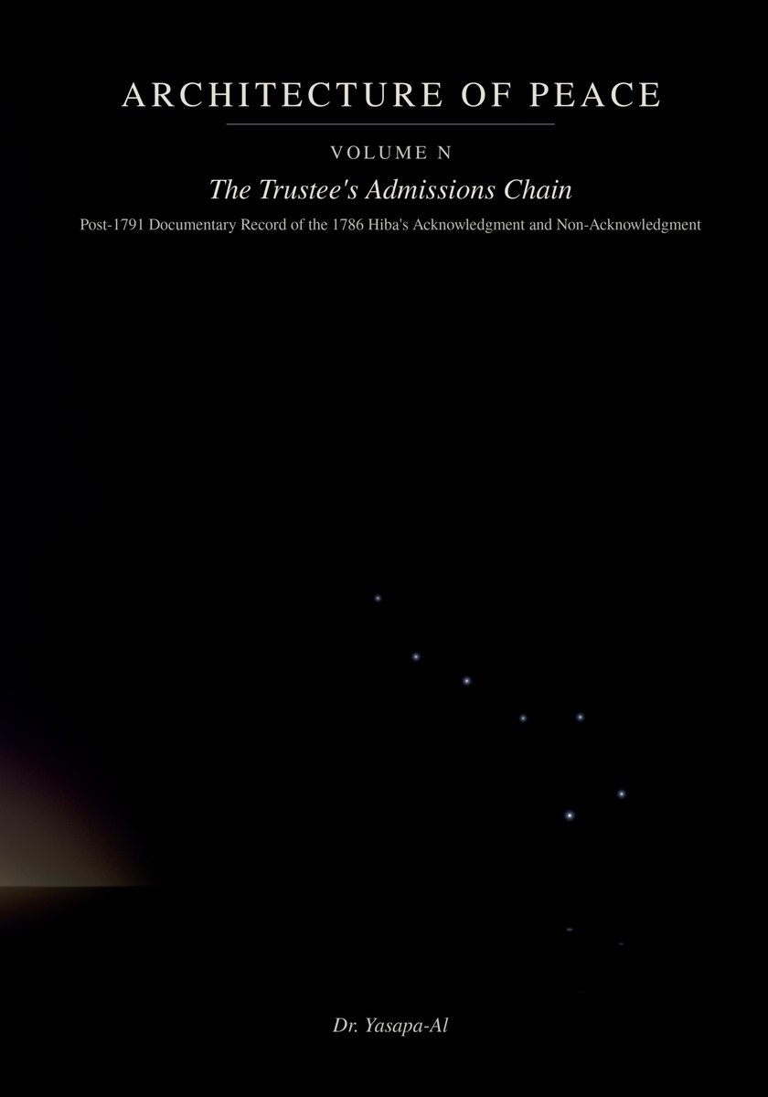 Volume N front cover — The Trustee’s Admissions Chain